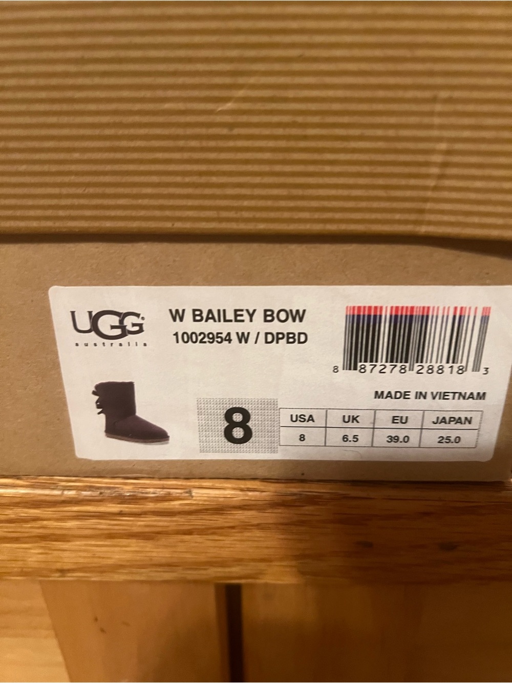 UGG Short Shearling Boots in Plum Suede - Picture 4 of 4